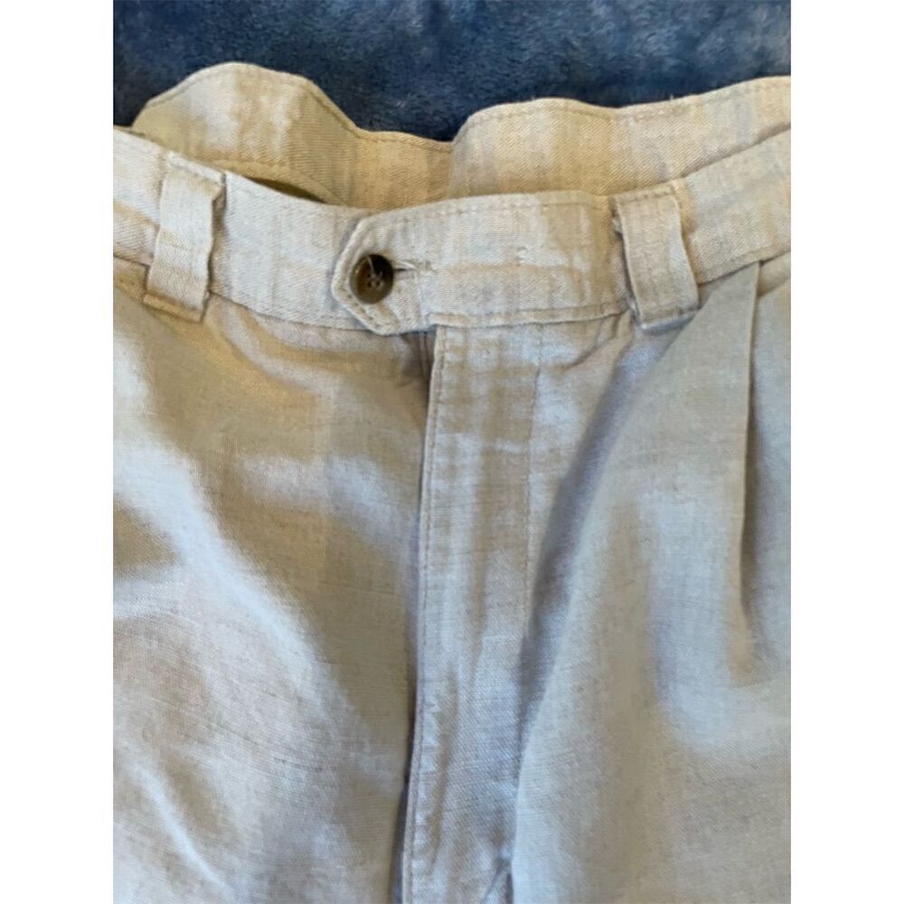 Dockers Men's Chino Shorts Size 38 Beige Linen Blend Casual Classic Fit - Picture 4 of 12